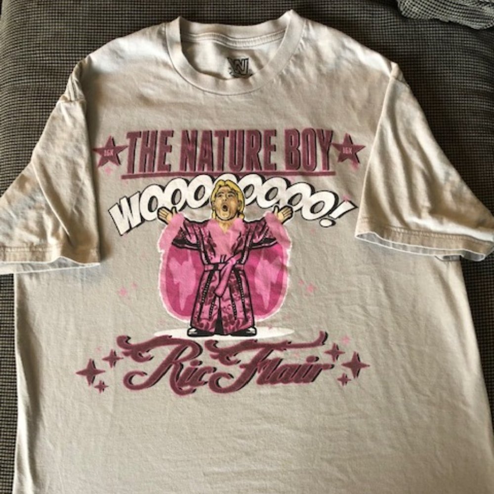 Ric Flair WWE wrestling Nerds Shirt. Size L